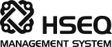HSEQ Management System logo featuring a geometric symbol and bold lettering for corporate branding.
